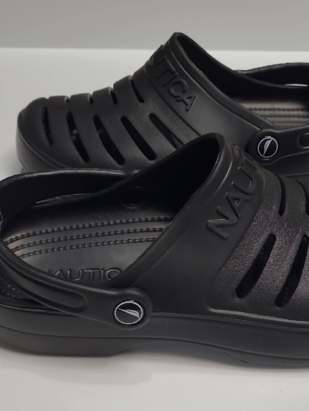 Nautica River Edge Unisex Black Ventilated Water Clogs - Size 10-Women 8-Men - Picture 7 of 14